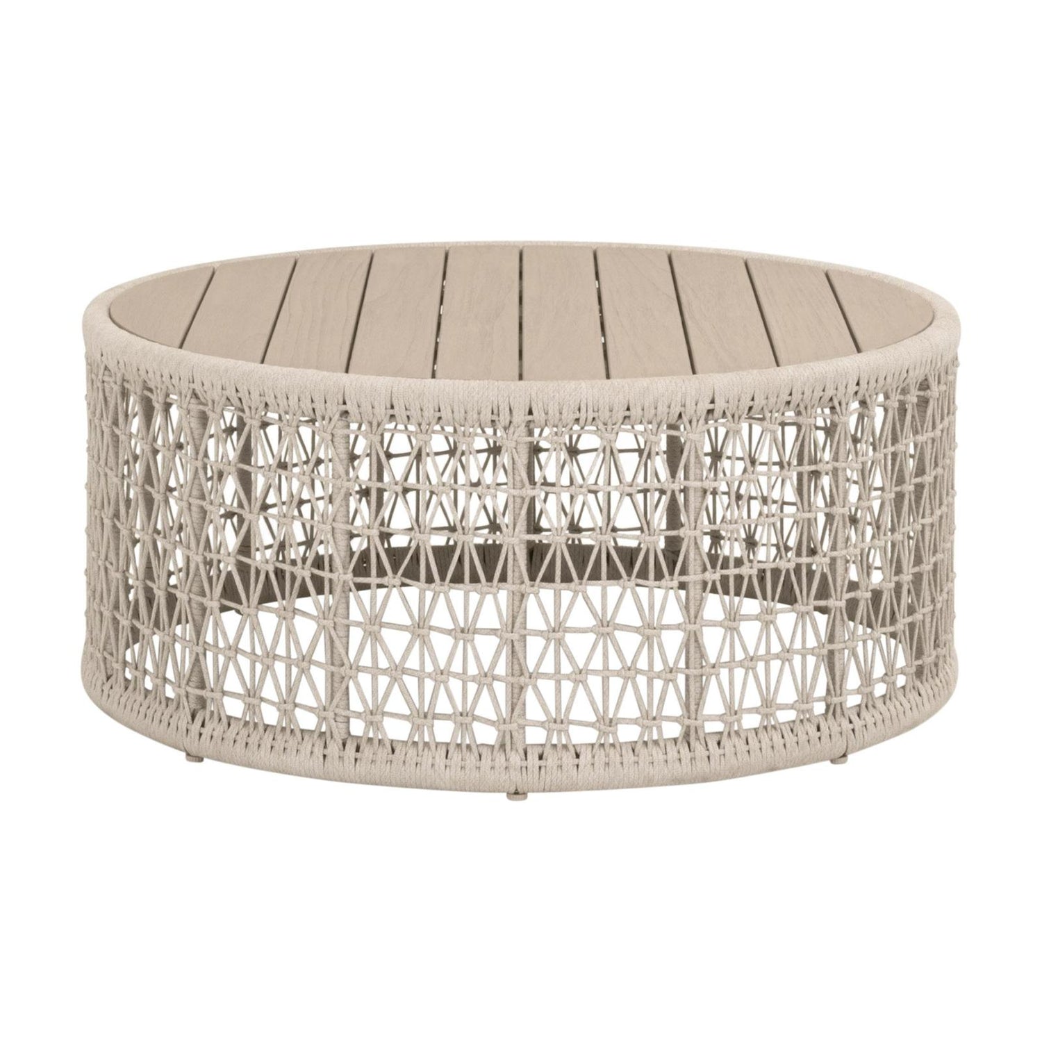 Essentials For Living Knit Outdoor Round Coffee Table