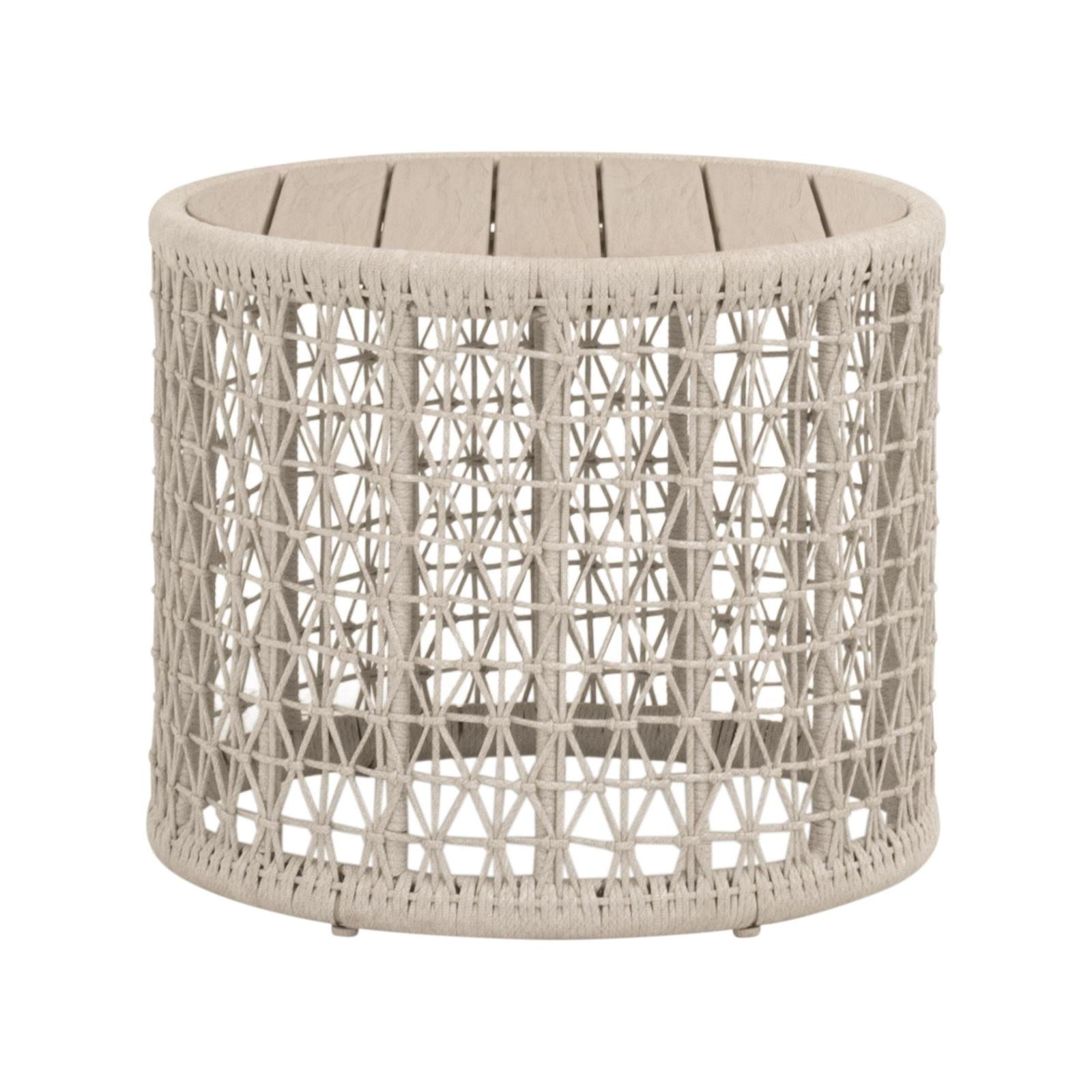 Essentials For Living Knit Outdoor Round End Table