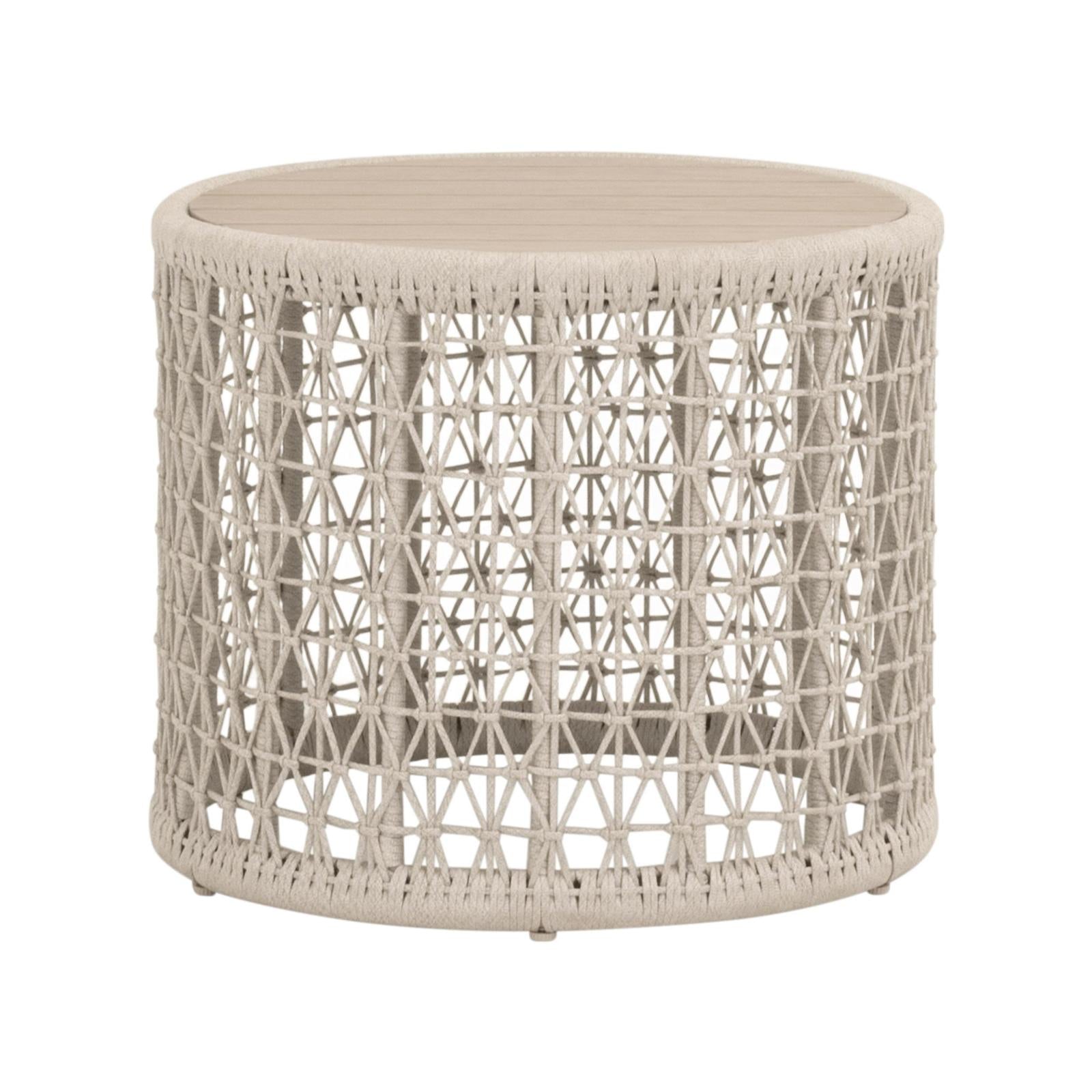Essentials For Living Knit Outdoor Round End Table
