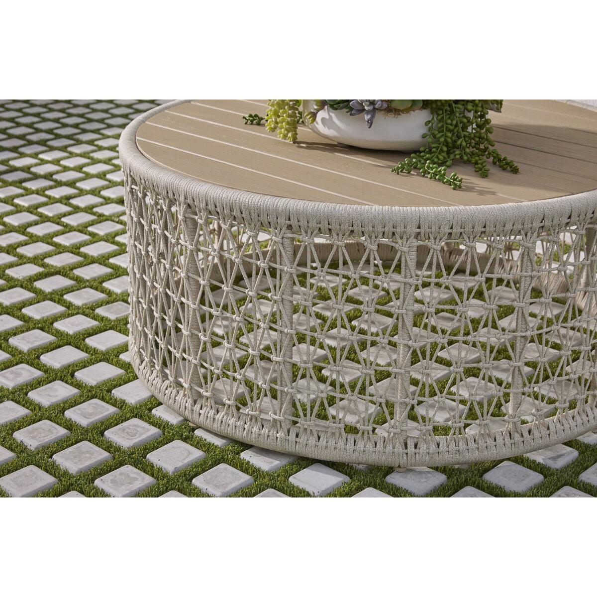 Essentials For Living Knit Outdoor Round Coffee Table