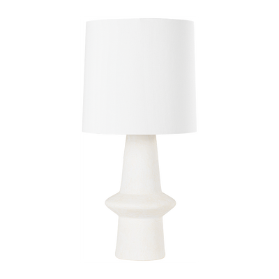 Hudson Valley Lighting Ramapo 15 inch 60 watt Aged Brass/Pale Flax Ceramic Table Lamp Portable Light