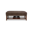 Craftmaster Leather Cocktail Ottoman