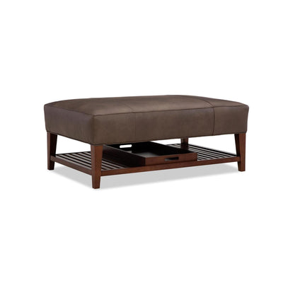 Craftmaster Leather Cocktail Ottoman