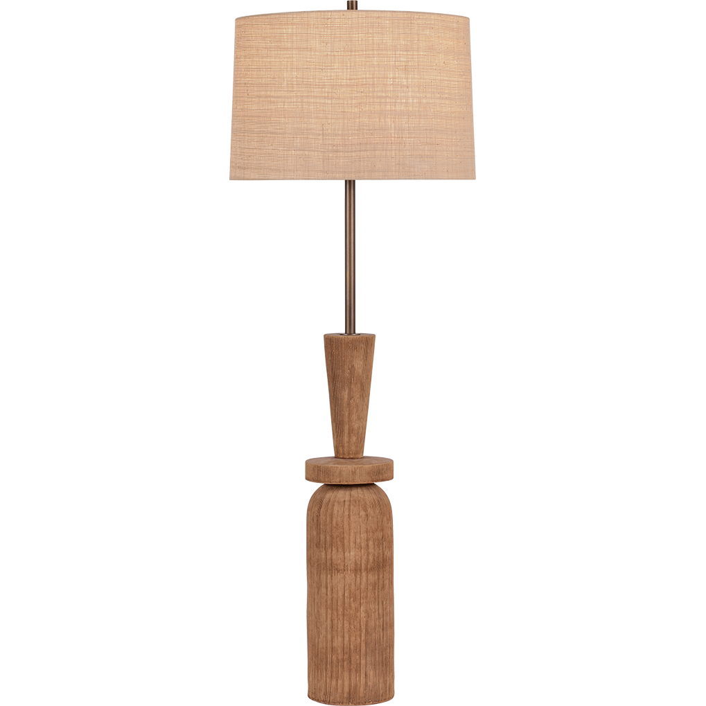 Hudson Valley Lighting Kinloch 1 Light Bronze Leaf/Ceramic Ash Brown Floor Lamp Portable Light