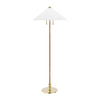 Hudson Valley Lighting Flare 2 Light 24 inch Aged Brass Floor Lamp Portable Light