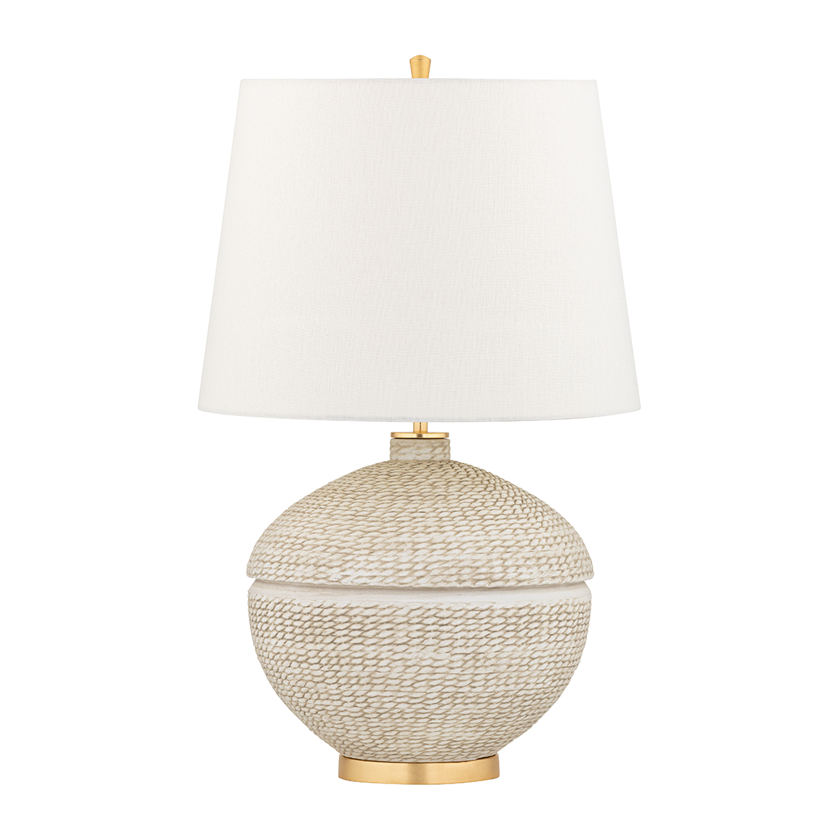 Hudson Valley Lighting Katonah 15.5 inch 75 watt Gold Leaf Table Lamp Portable Light