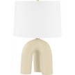 Hudson Valley Lighting Mills Pond 13.75 inch 75 watt Aged Brass/Satin Ivory Table Lamp Portable Light