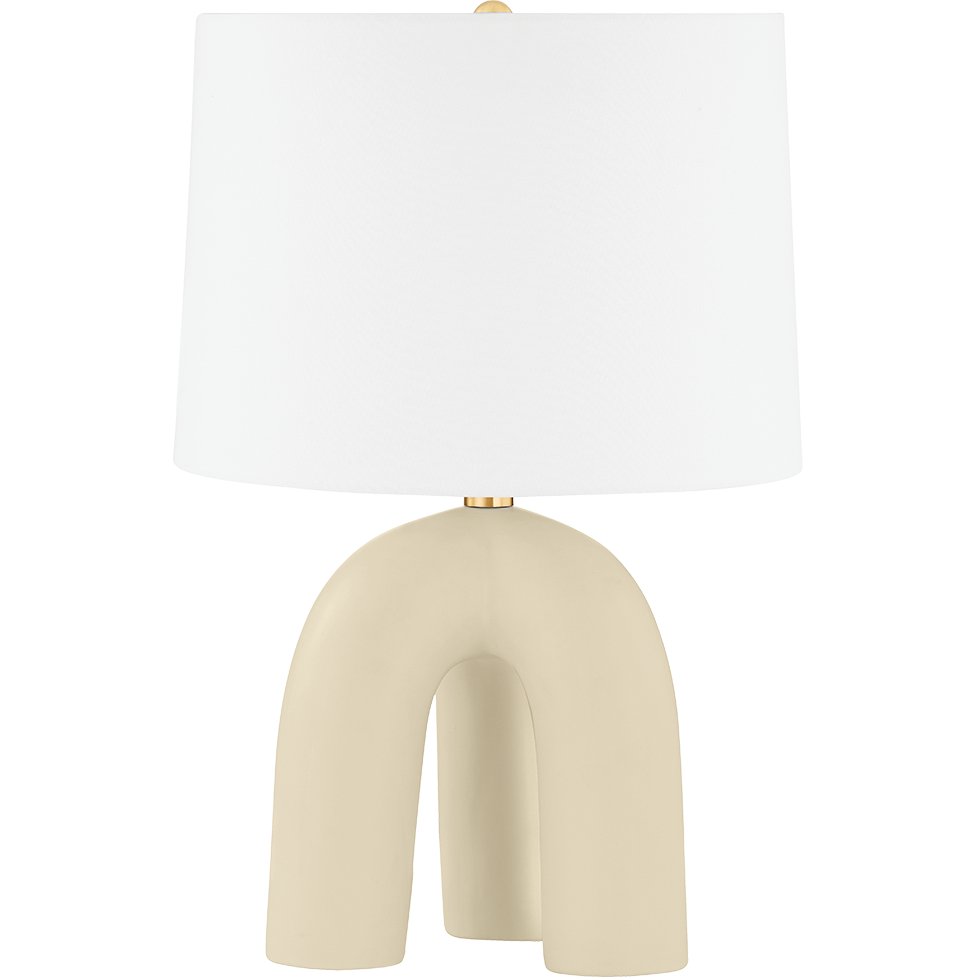Hudson Valley Lighting Mills Pond 13.75 inch 75 watt Aged Brass/Satin Ivory Table Lamp Portable Light