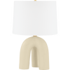 Hudson Valley Lighting Mills Pond 13.75 inch 75 watt Aged Brass/Satin Ivory Table Lamp Portable Light