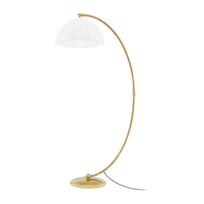 Hudson Valley Lighting Montague 1 Light 34 inch Aged Brass Floor Lamp Portable Light