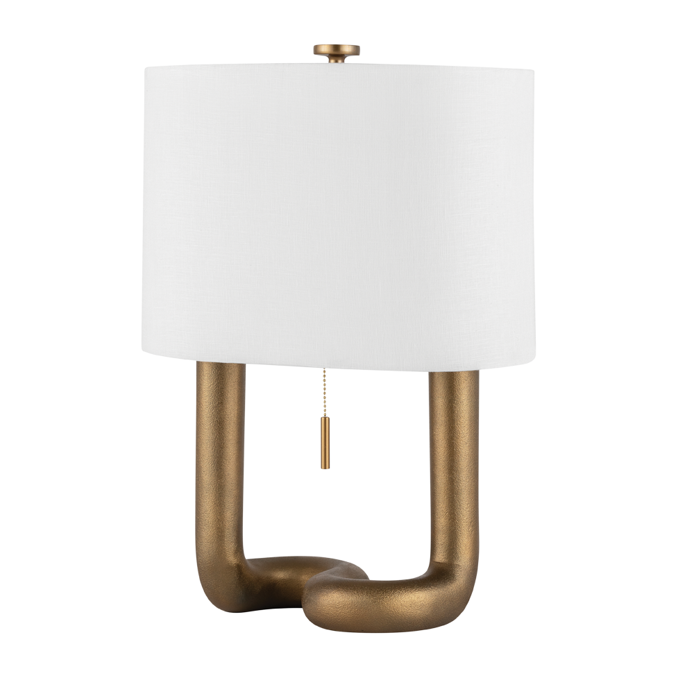 Hudson Valley Lighting Armonk 16.25 inch 60 watt Aged Brass Table Lamp Portable Light