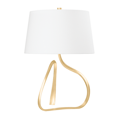 Hudson Valley Lighting Tharold 18 inch 60 watt Vintage Gold Leaf Table Lamp Portable Light
