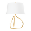 Hudson Valley Lighting Tharold 18 inch 60 watt Vintage Gold Leaf Table Lamp Portable Light