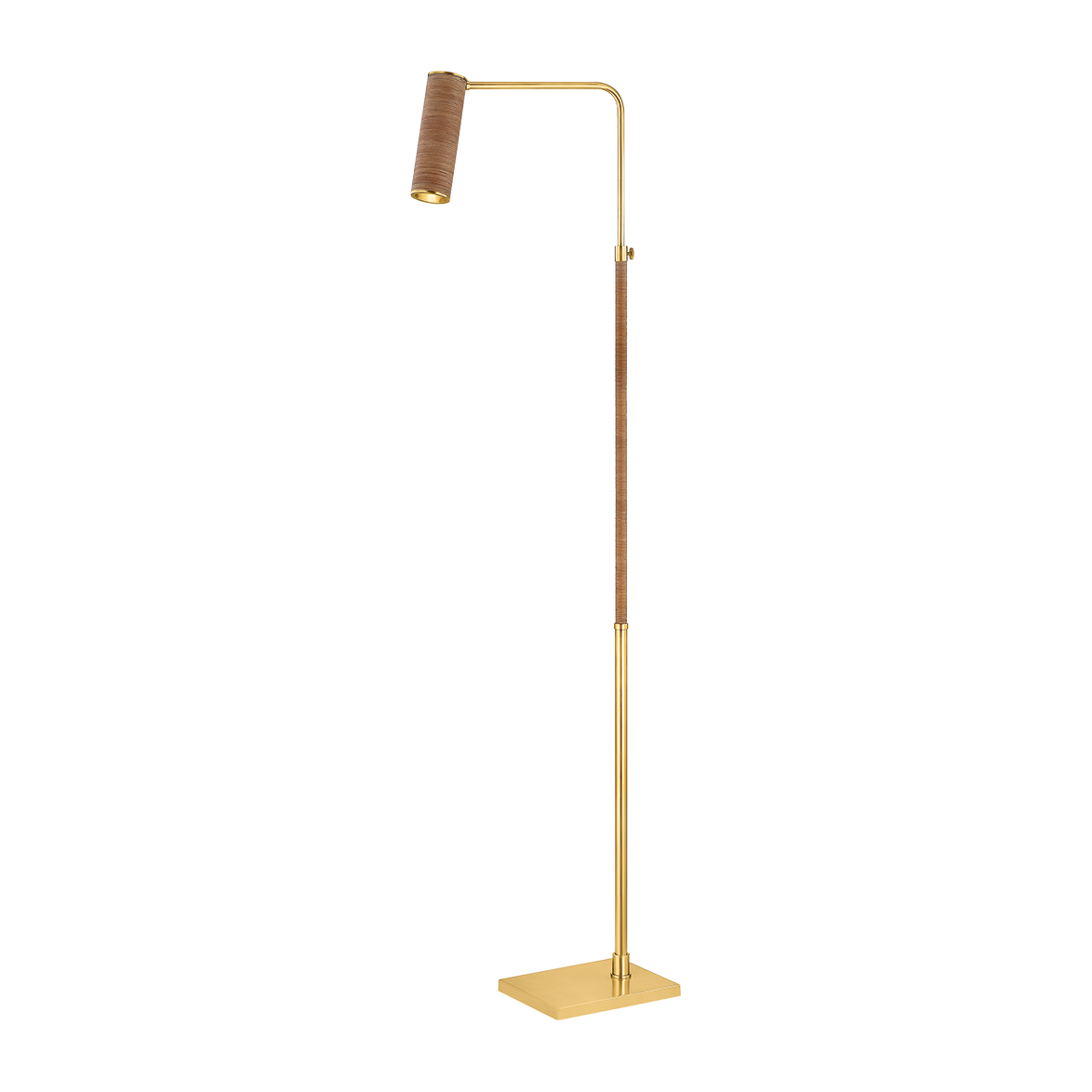 Hudson Valley Lighting Narragansett 1 Light 15.75 inch Aged Brass Floor Lamp Portable Light