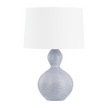 Hudson Valley Lighting Cairns 18.5 inch 60 watt Aged Brass/Ceramic Crackle Black Table Lamp Portable Light