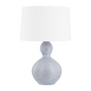 Hudson Valley Lighting Cairns 18.5 inch 60 watt Aged Brass/Ceramic Crackle Black Table Lamp Portable Light