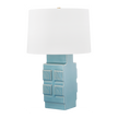 Hudson Valley Lighting Sarai 19 inch 15 watt Aged Brass/Ceramic Moonstone Granite Table Lamp Portable Light