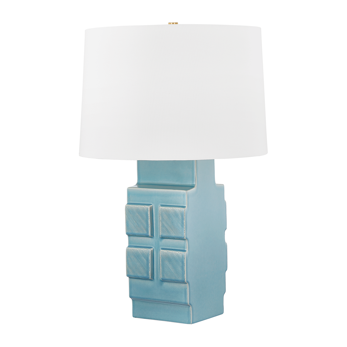 Hudson Valley Lighting Sarai 19 inch 15 watt Aged Brass/Ceramic Moonstone Granite Table Lamp Portable Light