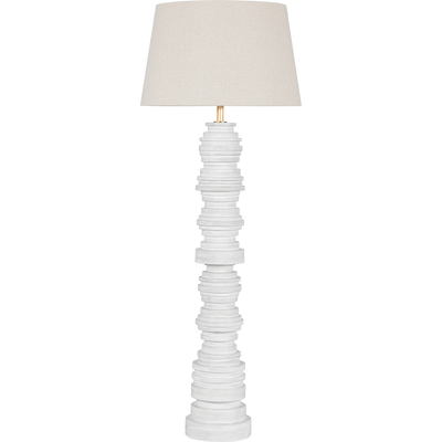 Hudson Valley Lighting Wayzata 1 Light 24 inch Aged Brass/ Ceramic Gloss Ivory Floor Lamp Portable Light