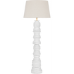 Hudson Valley Lighting Wayzata 1 Light 24 inch Aged Brass/ Ceramic Gloss Ivory Floor Lamp Portable Light