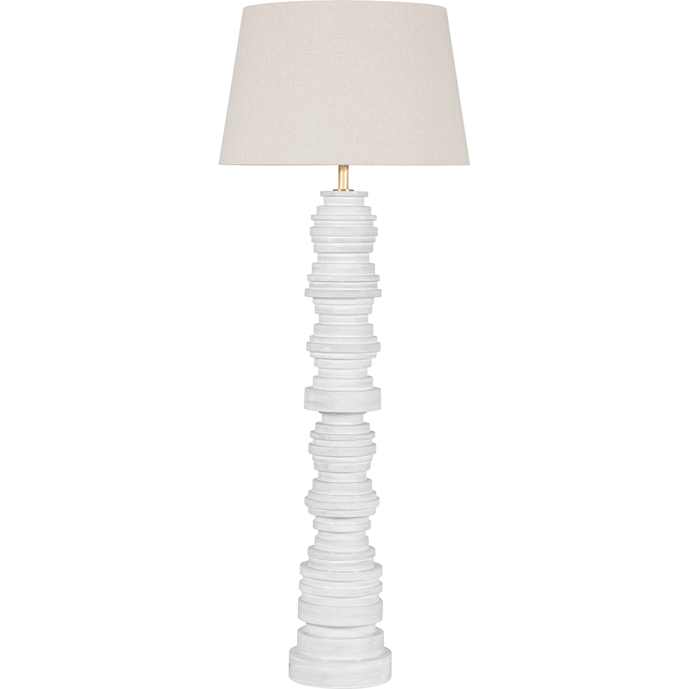 Hudson Valley Lighting Wayzata 1 Light 24 inch Aged Brass/ Ceramic Gloss Ivory Floor Lamp Portable Light