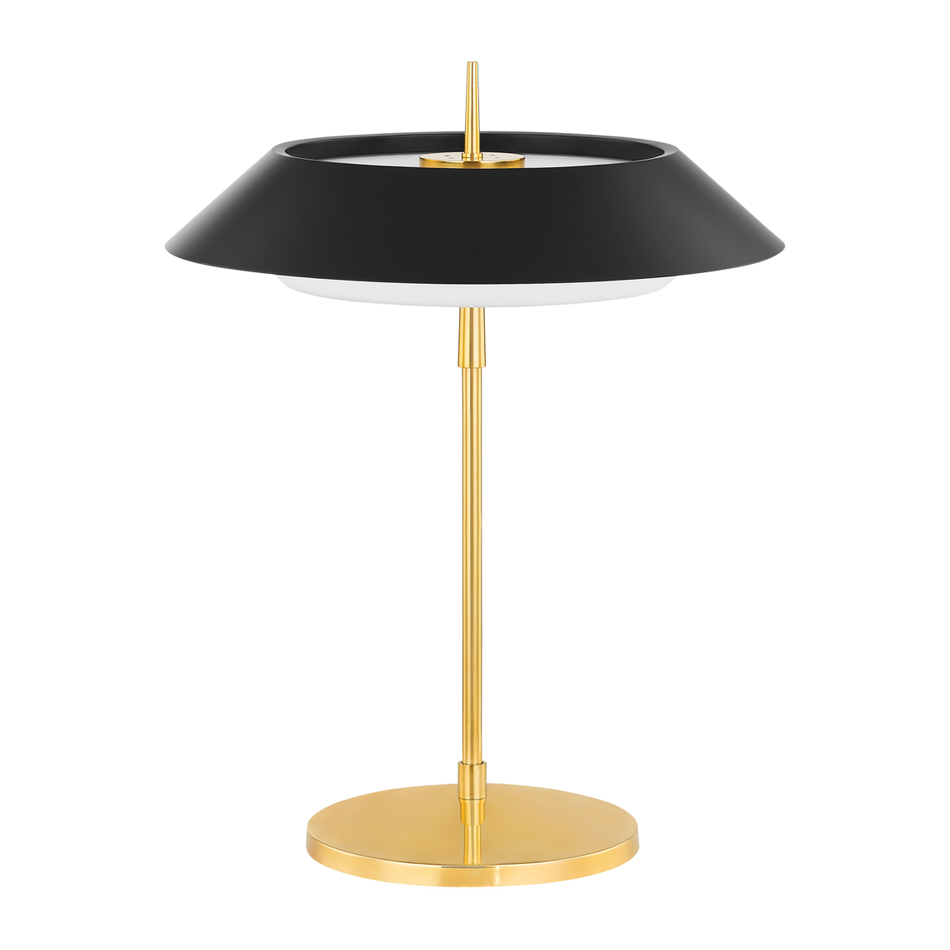 Hudson Valley Lighting Westport 18 inch 8 watt Aged Brass/Soft Black Table Lamp Portable Light