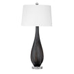Bassett Mirror Black Glass Table Lamp