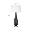 Bassett Mirror Black Glass Table Lamp