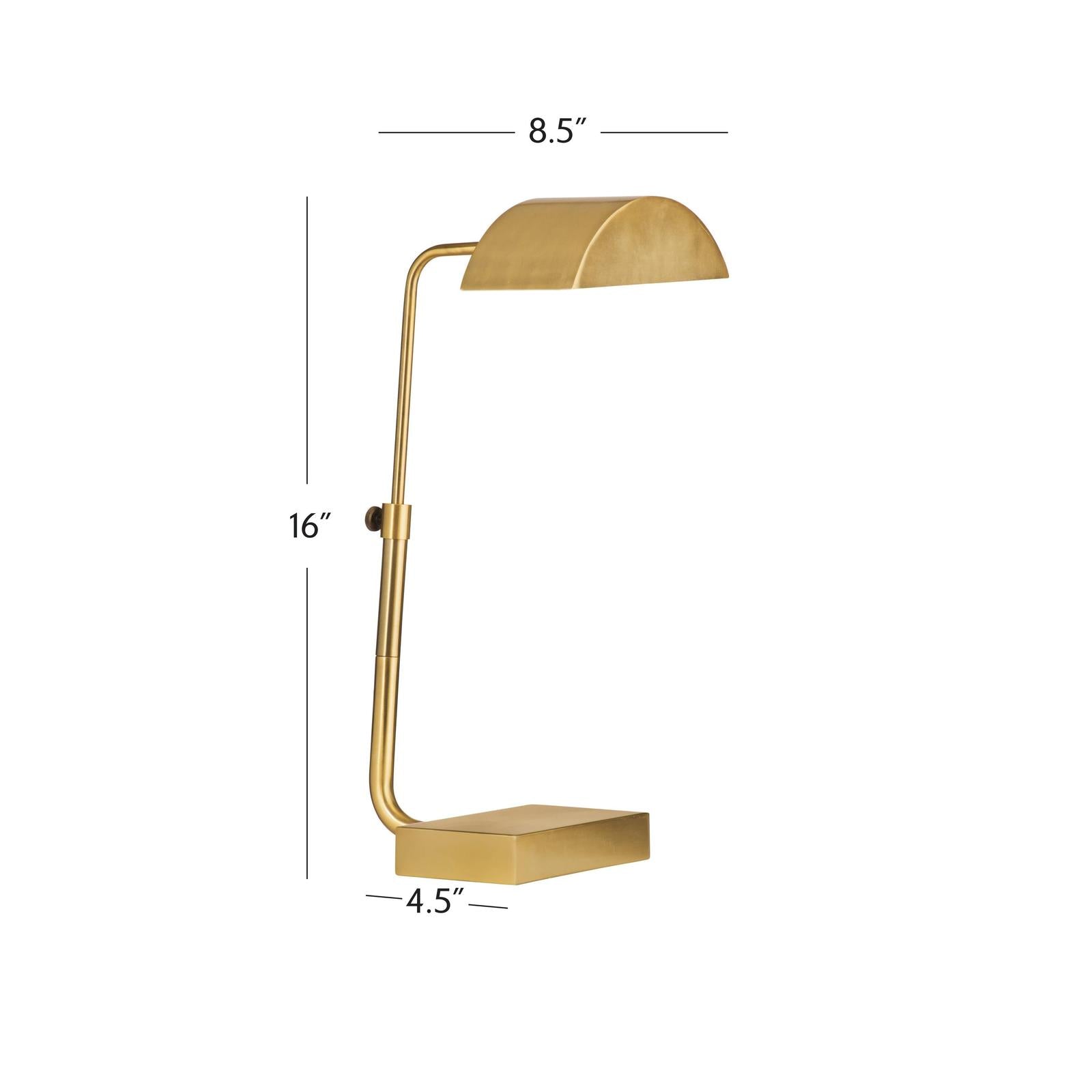 Bassett Mirror Golden Desk Lamp