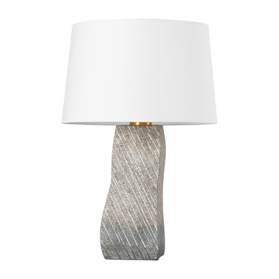 Hudson Valley Lighting Raiden 19 inch 15 watt Aged Brass/ Ceramic Windswept White Table Lamp Portable Light