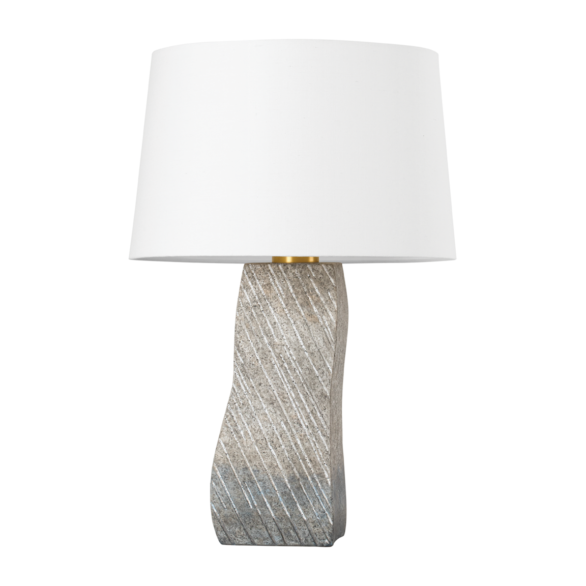 Hudson Valley Lighting Raiden 19 inch 15 watt Aged Brass/ Ceramic Windswept White Table Lamp Portable Light