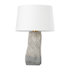 Hudson Valley Lighting Raiden 19 inch 15 watt Aged Brass/ Ceramic Windswept White Table Lamp Portable Light