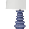 Bassett Mirror Coastal Blue Sculptural Table Lamp - Set of 2