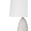 BMC Transitional Soft Cream Textured Ceramic Table Lamps - Set of 2