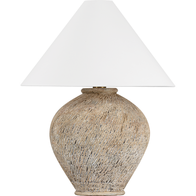 Hudson Valley Lighting Rumbrook 23 inch 25 watt Aged Brass/Ceramic Ancient Texture Table Lamp Portable Light