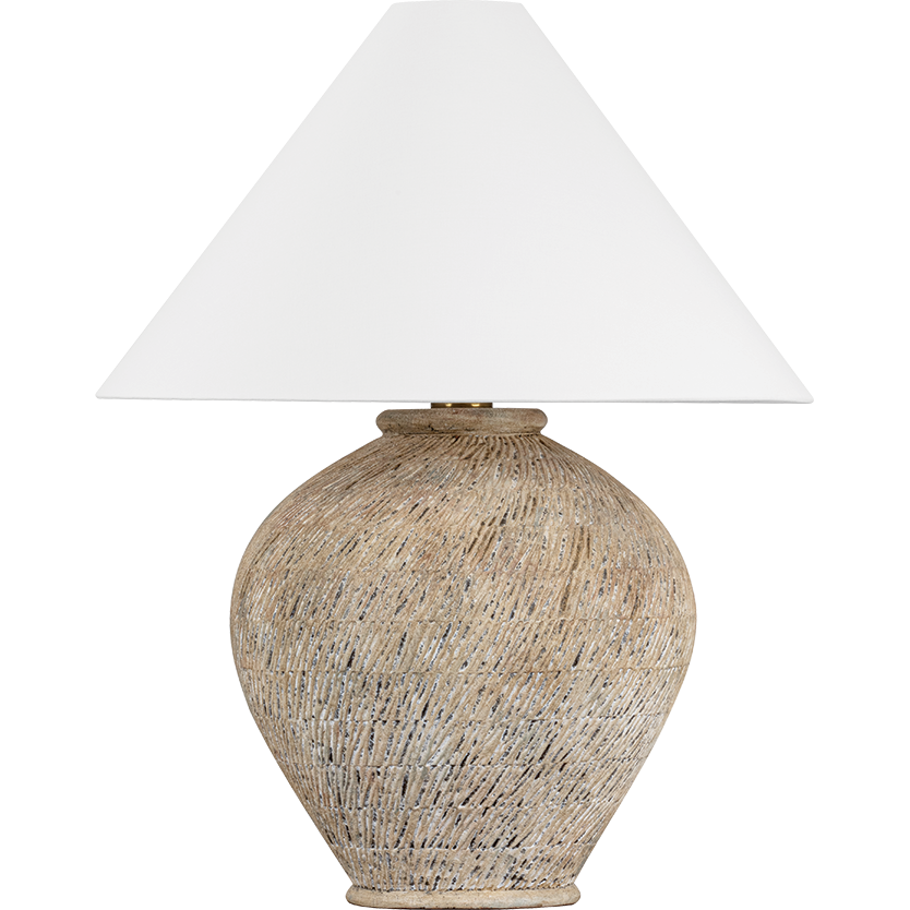 Hudson Valley Lighting Rumbrook 23 inch 25 watt Aged Brass/Ceramic Ancient Texture Table Lamp Portable Light