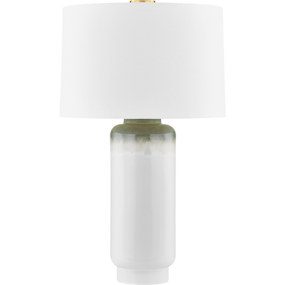 Hudson Valley Lighting Stafford 19 inch 25 watt Aged Brass/Ceramic Meadow Ombre Table Lamp Portable Light