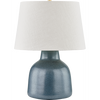 Hudson Valley Lighting Ridgefield 19 inch 15 watt Aged Brass/Ceramic Textured Navy Table Lamp Portable Light