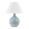 Hudson Valley Lighting Kearny 19 inch 15 watt Aged Brass/Ceramic Reactive Seaglass Table Lamp Portable Light