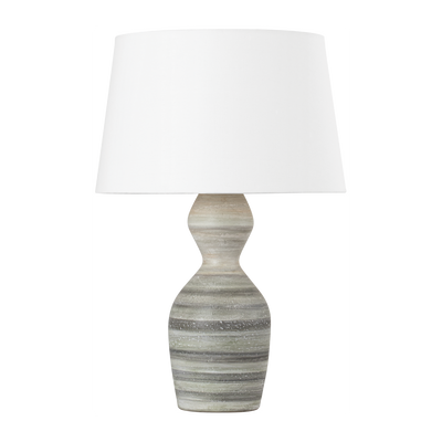 Hudson Valley Lighting Nahant 18 inch 15 watt Vintage Gold Leaf/ Ceramic White Dune Table Lamp Portable Light