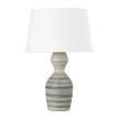 Hudson Valley Lighting Nahant 18 inch 15 watt Vintage Gold Leaf/ Ceramic White Dune Table Lamp Portable Light