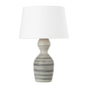 Hudson Valley Lighting Nahant 18 inch 15 watt Vintage Gold Leaf/ Ceramic White Dune Table Lamp Portable Light