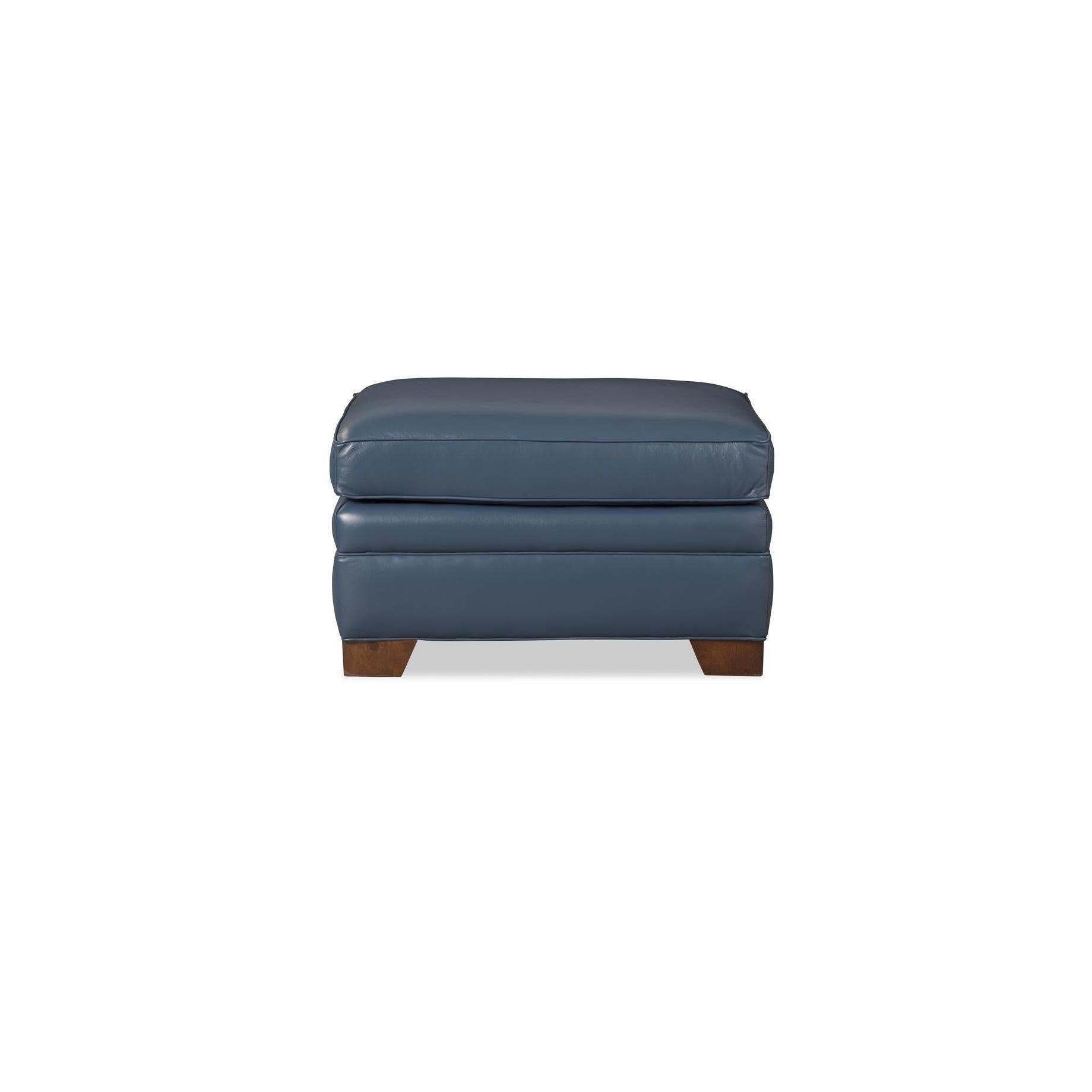Craftmaster Leather Ottoman