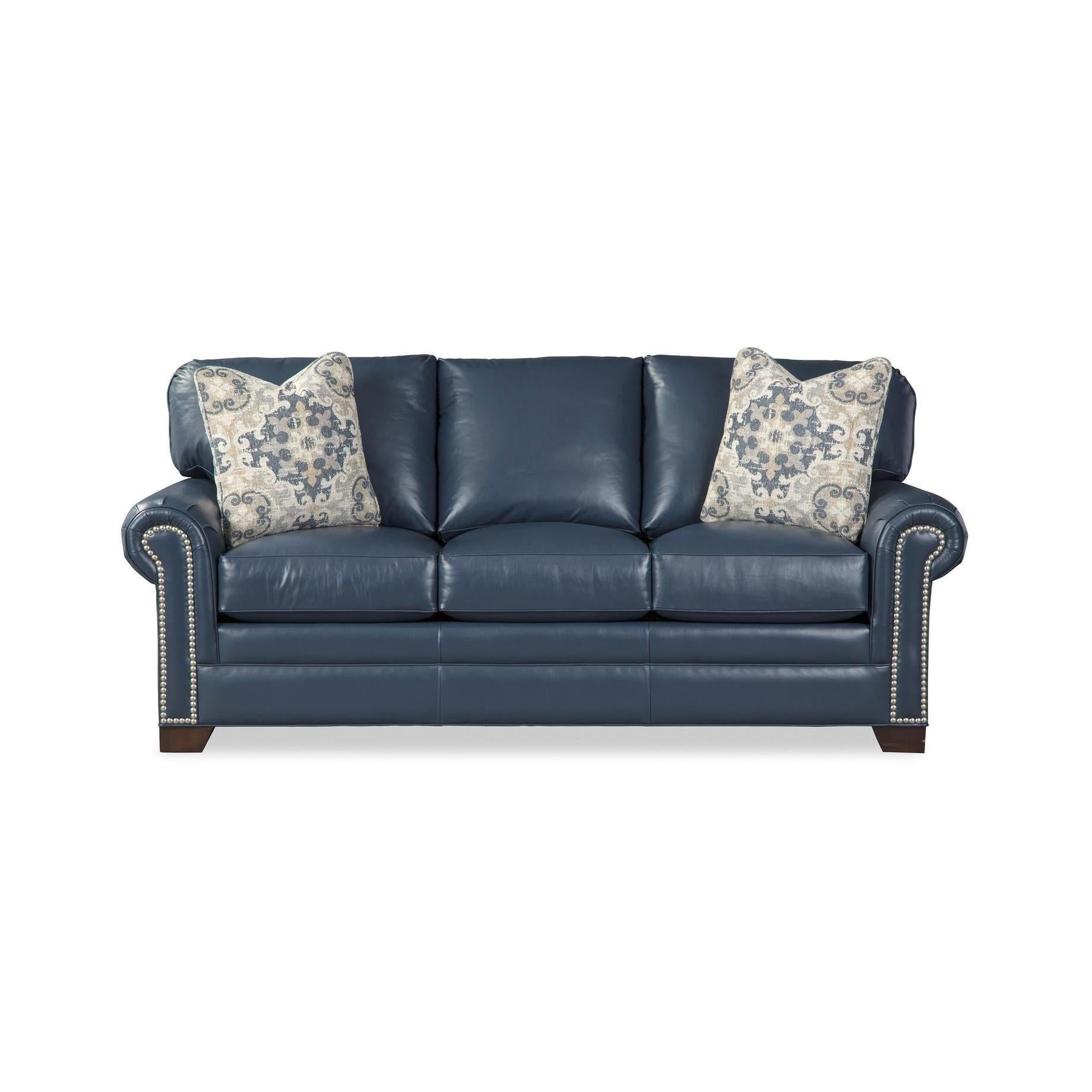 Craftmaster Leather Three Cushion Sofa