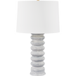 Hudson Valley Lighting Harwinton 18.75 inch 25 watt Aged Brass/Ceramic Grey White Table Lamp Portable Light