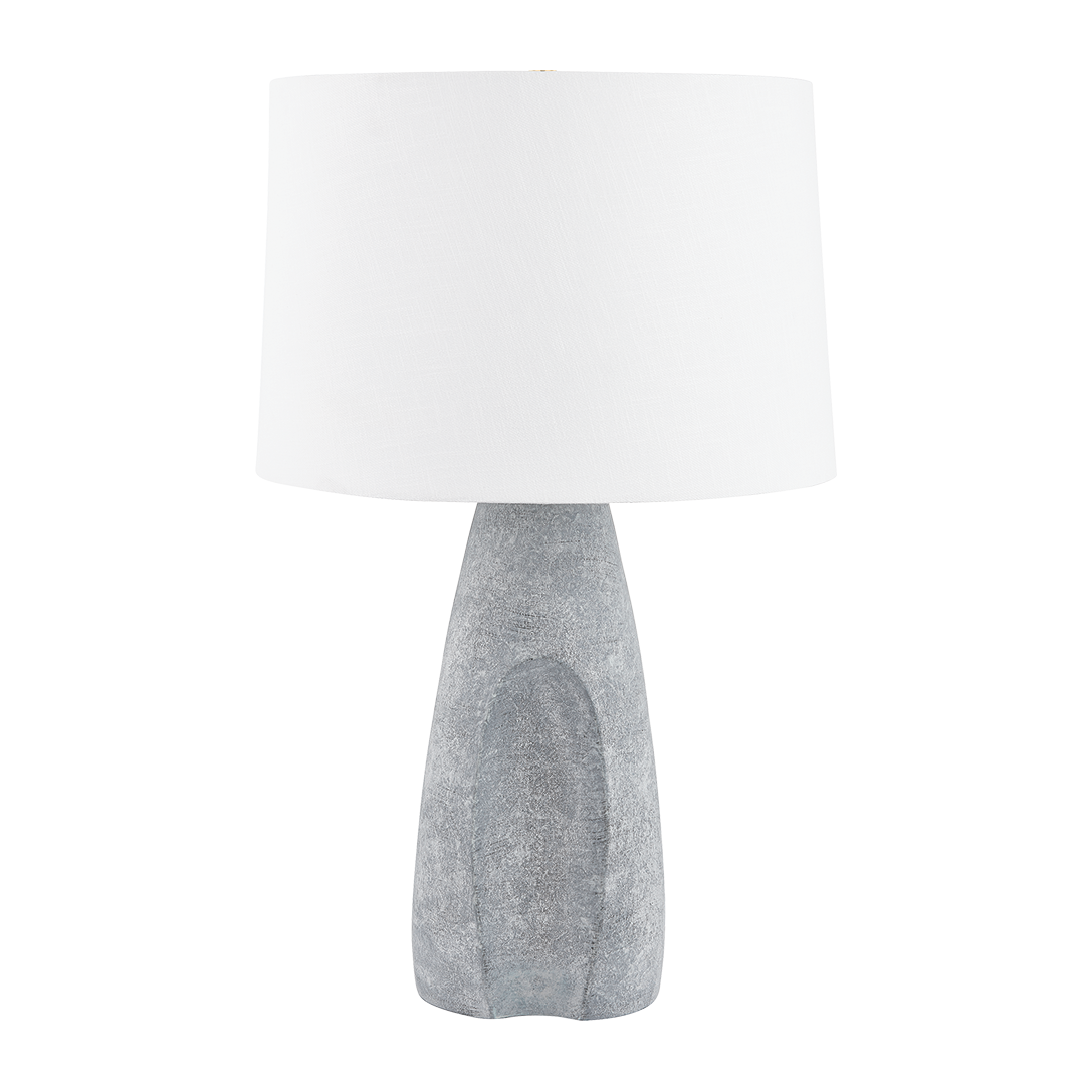 Hudson Valley Lighting Hackensack 18 inch 15 watt Aged Brass/Ceramic Stonewash Table Lamp Portable Light