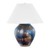 Hudson Valley Lighting Pleasantville 22 inch 15 watt Aged Brass/Ceramic Silt Blue Table Lamp Portable Light