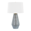 Hudson Valley Lighting Alloway 19 inch 15 watt Aged Brass/Ceramic Swept Coast Table Lamp Portable Light