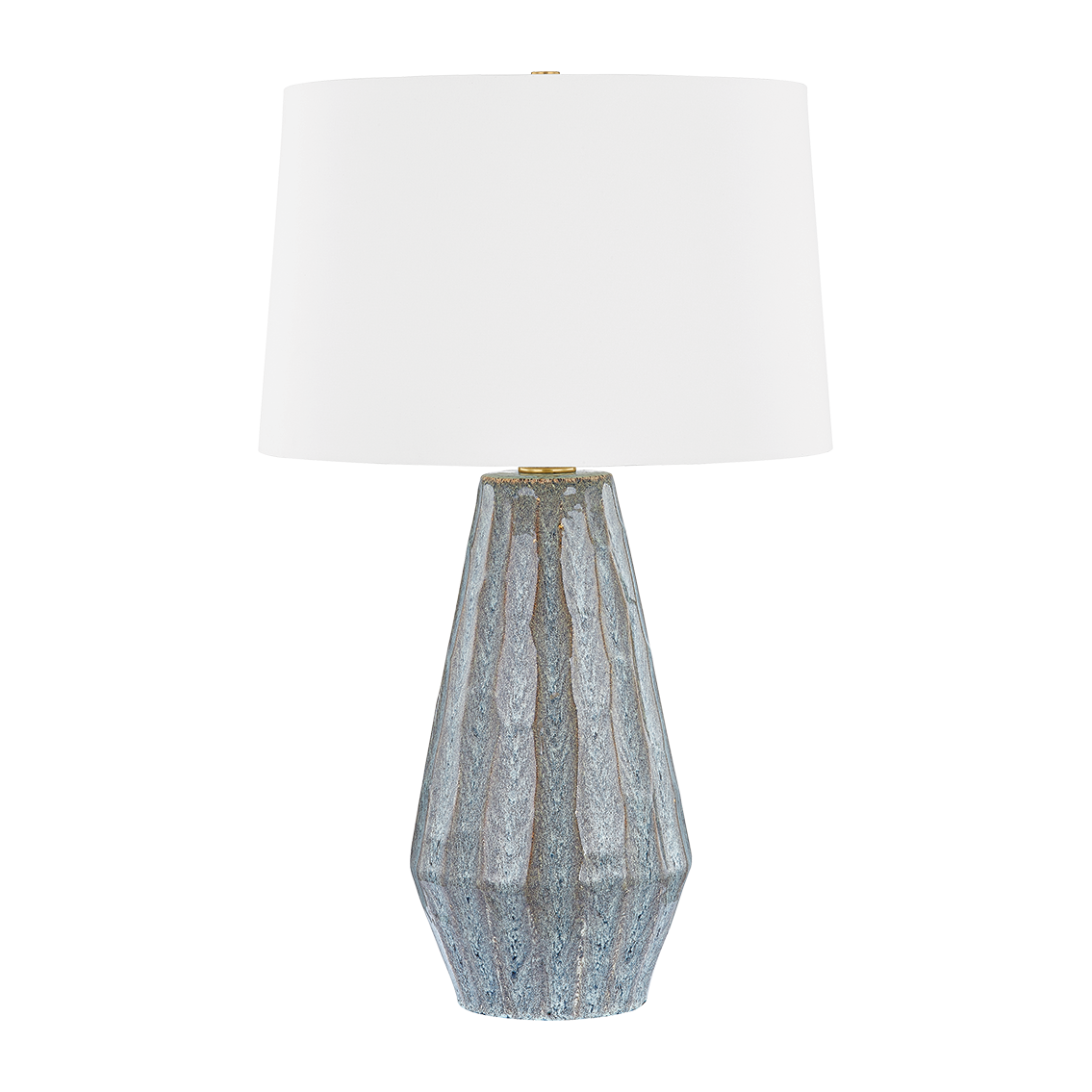 Hudson Valley Lighting Alloway 19 inch 15 watt Aged Brass/Ceramic Swept Coast Table Lamp Portable Light