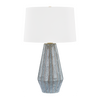Hudson Valley Lighting Alloway 19 inch 15 watt Aged Brass/Ceramic Swept Coast Table Lamp Portable Light